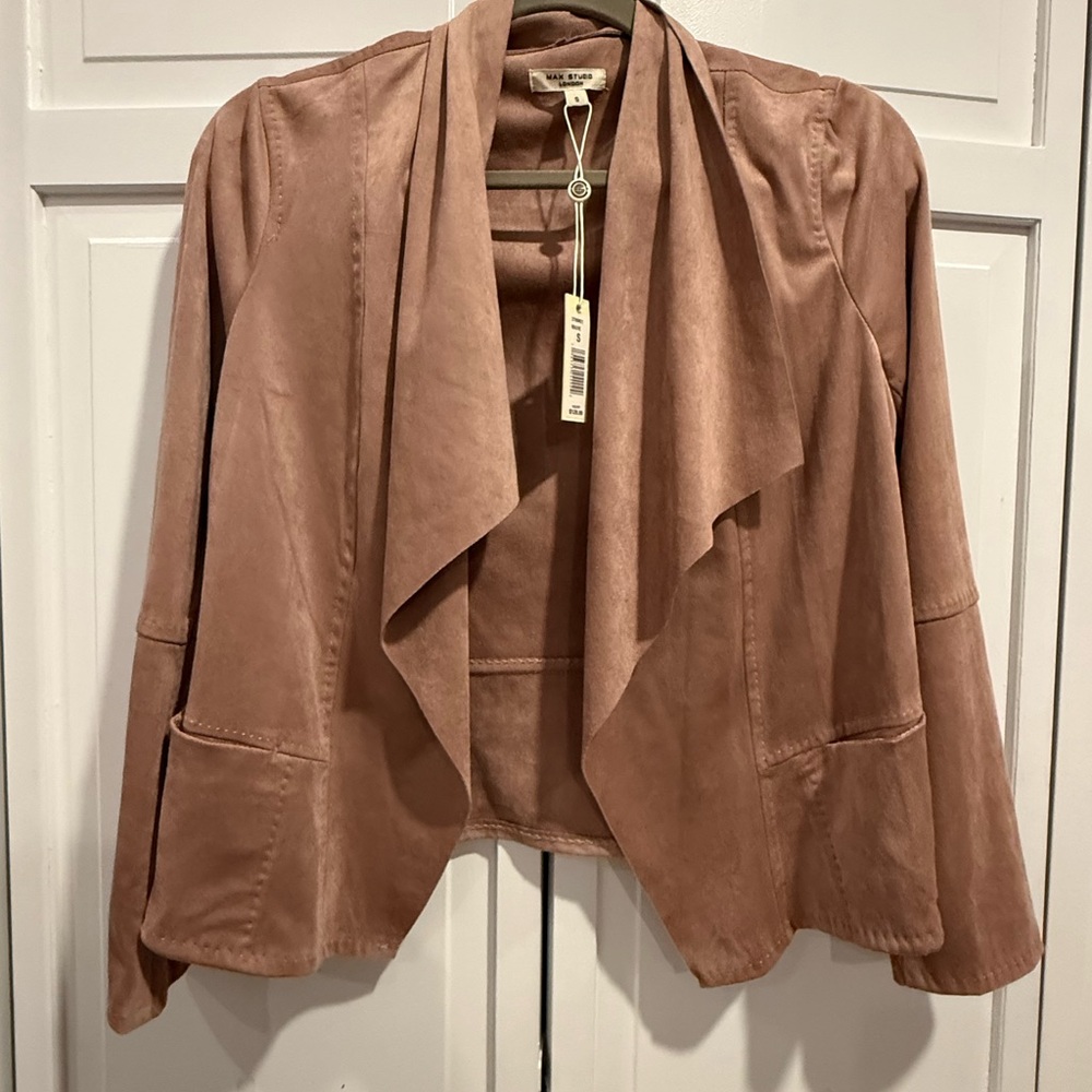 NWT | Max Studio | Camel Color Faux Suede Jacket | size S